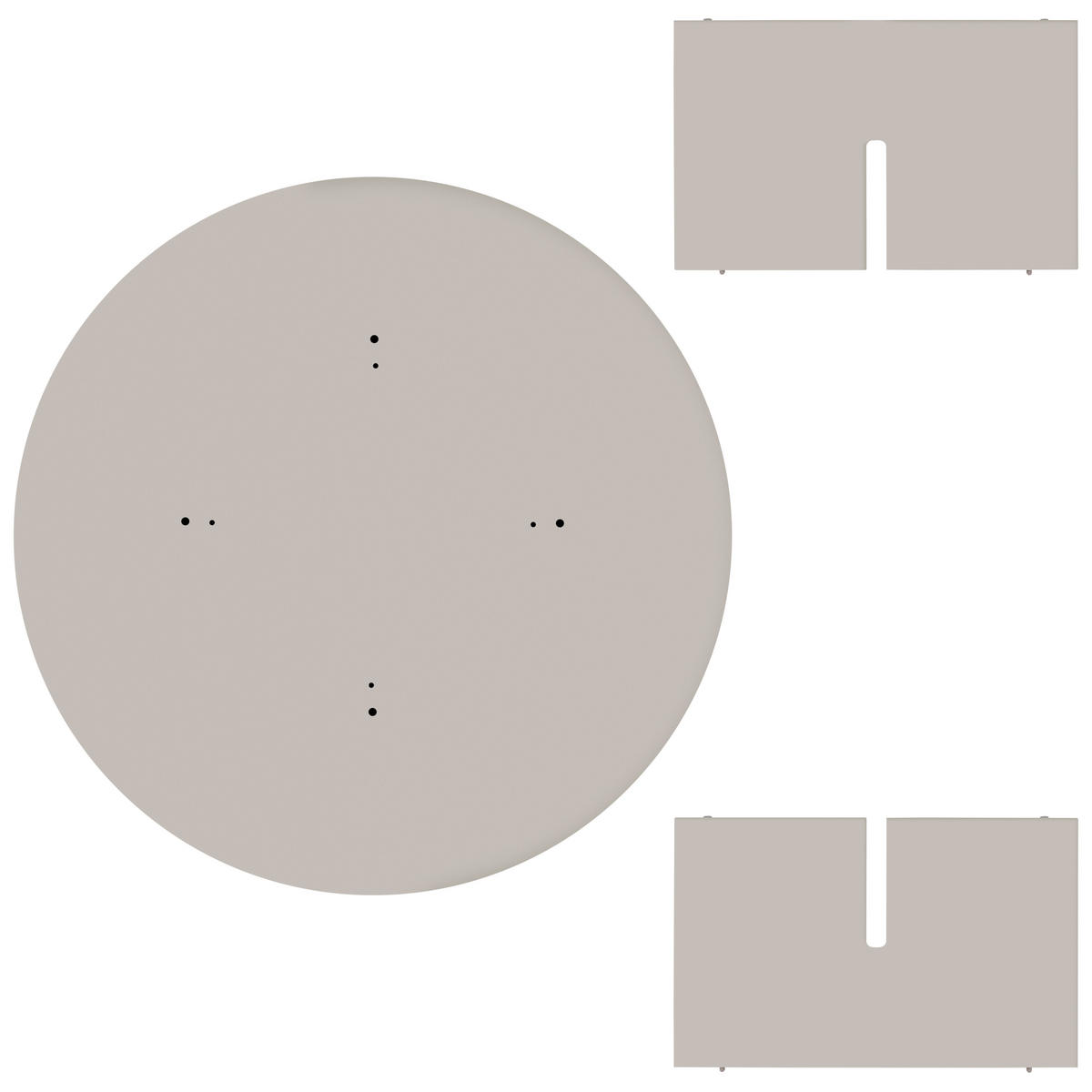 COUCHTISCH Runder, mit laminiertem 3 cm stark, Taupe, 100 cm - Beige, Holzwerkstoff (100/100/42cm) - RNT By Really Nice Things