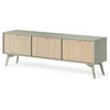 LOWBOARD FORESTA 158x38x52 cm mit 3 Türen Hellgrün - Beige/Hellgrün, Holzwerkstoff (158/52/38cm) - MASSENO