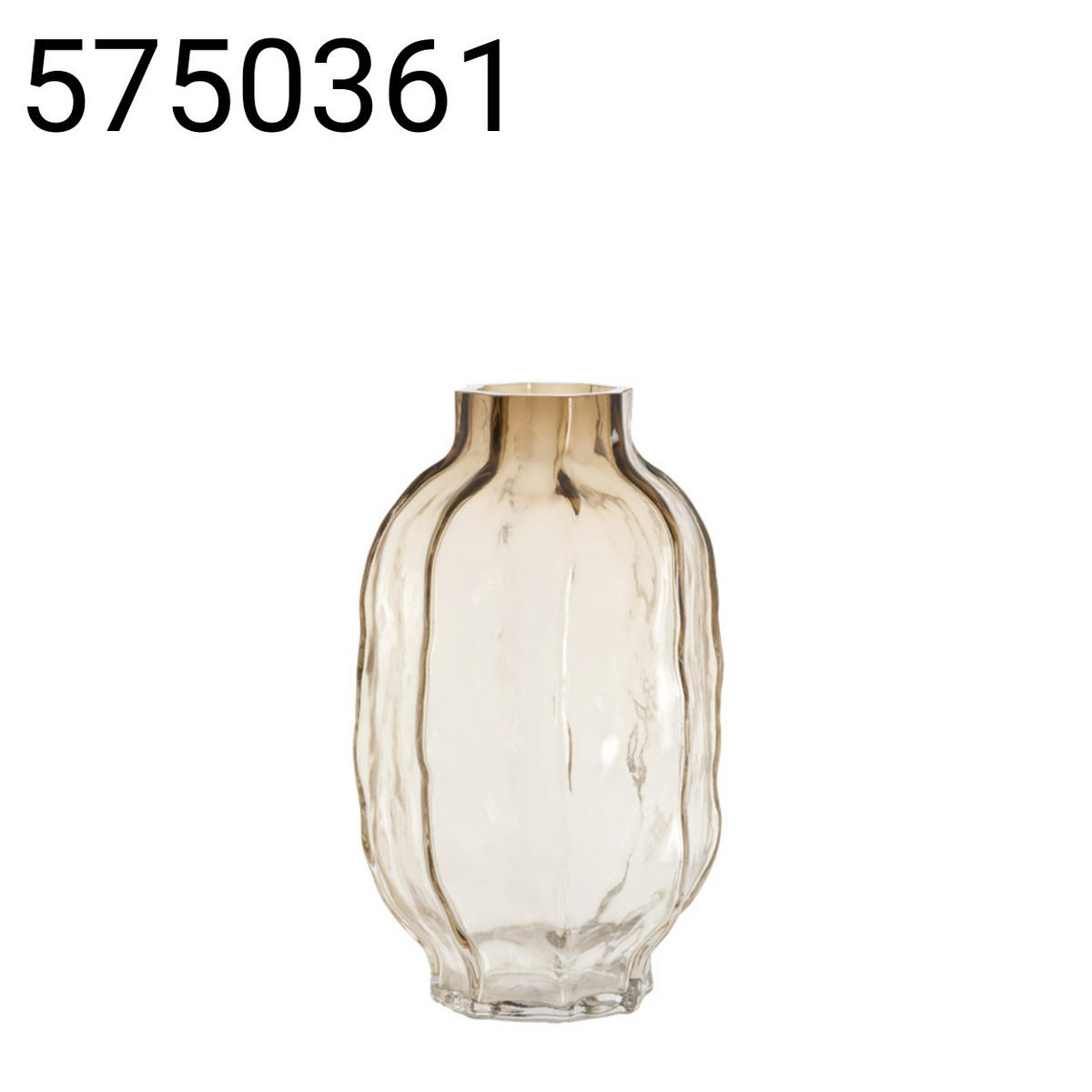VASE Tejeda - Braun - 25/25/44.5 cm - Braun, Glas (44.5cm) - Light & Living