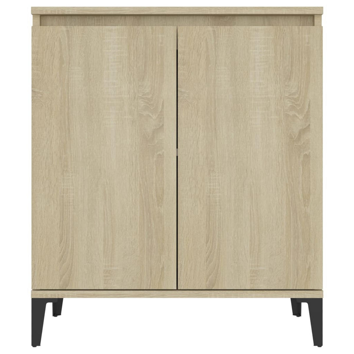 SIDEBOARD mit 2 Türen, Metallbeinen 60/35/70 cm aus Holzwerkstoff Sonoma-Eiche Dekor - Sonoma Eiche, Holz (60/70/35cm) - vidaXL