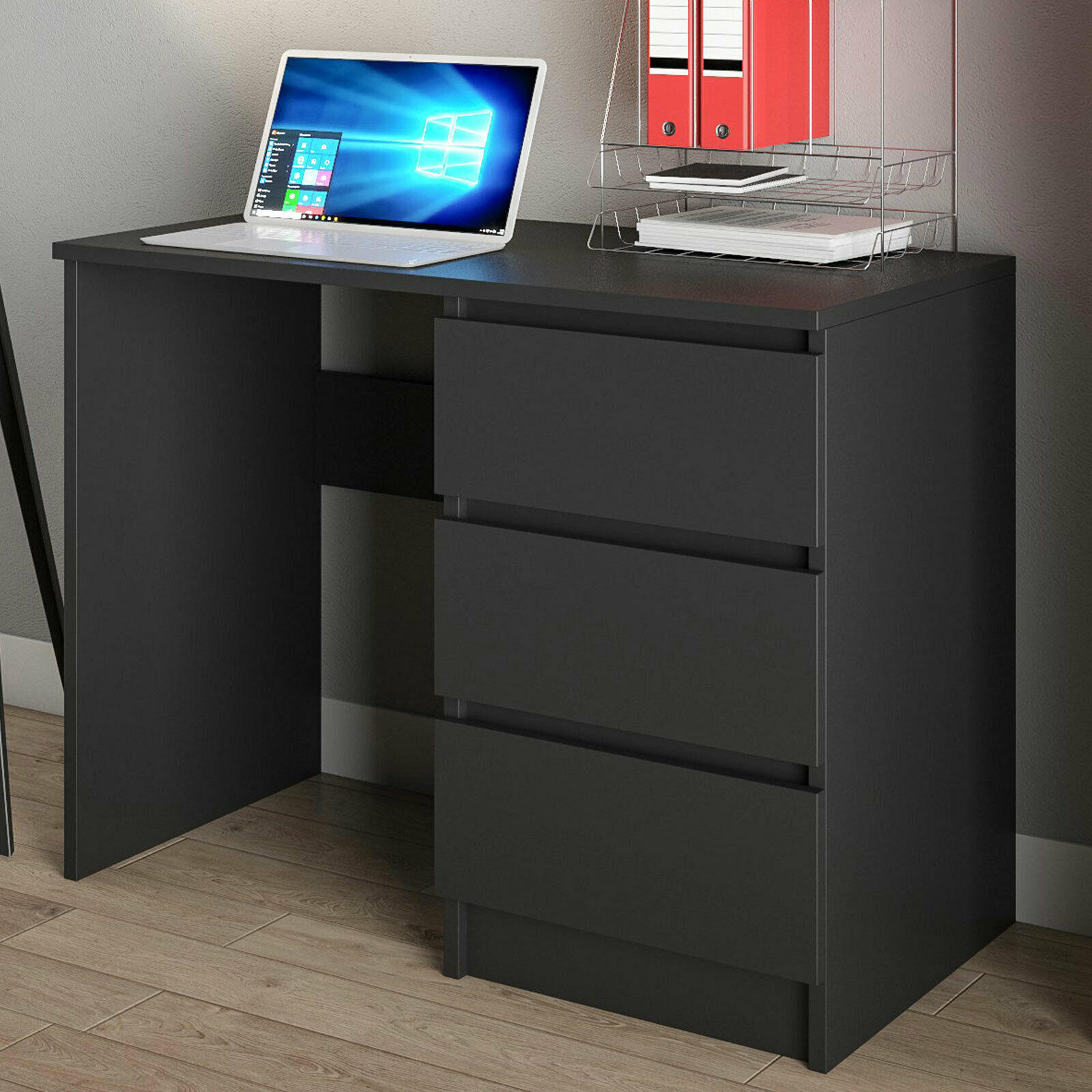 COMPUTERTISCH Bella B1 czarny mat - Schwarz, Holzwerkstoff (50/90/76cm) - roe furniture