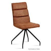 ESSZIMMERSTUHL (6er-Set) Devnet 47x92x60 Schwarz/Cognac - Cognac/Schwarz, Kunststoff (60/92/47cm) - 58aufmkessel