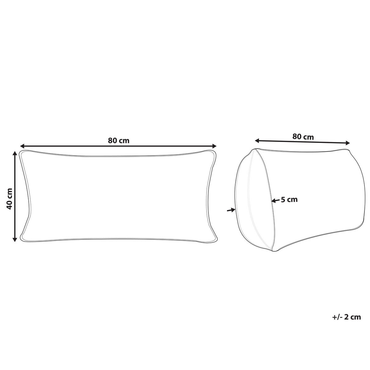KOPFKISSEN Weiß 80/40 cm Pelister - Weiß, Naturmaterialen (80/40cm) - Beliani