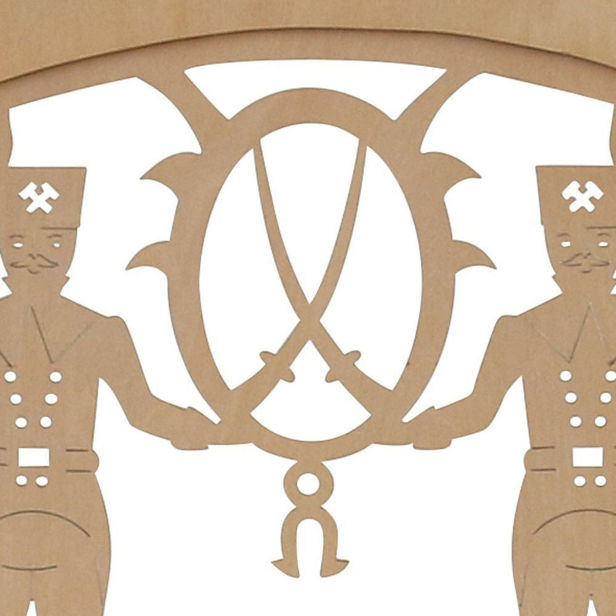 SCHWIBBOGEN Bergleute 10-flammig - Multicolor, Holz (0.1/1/0.1cm) - Dekoteam24