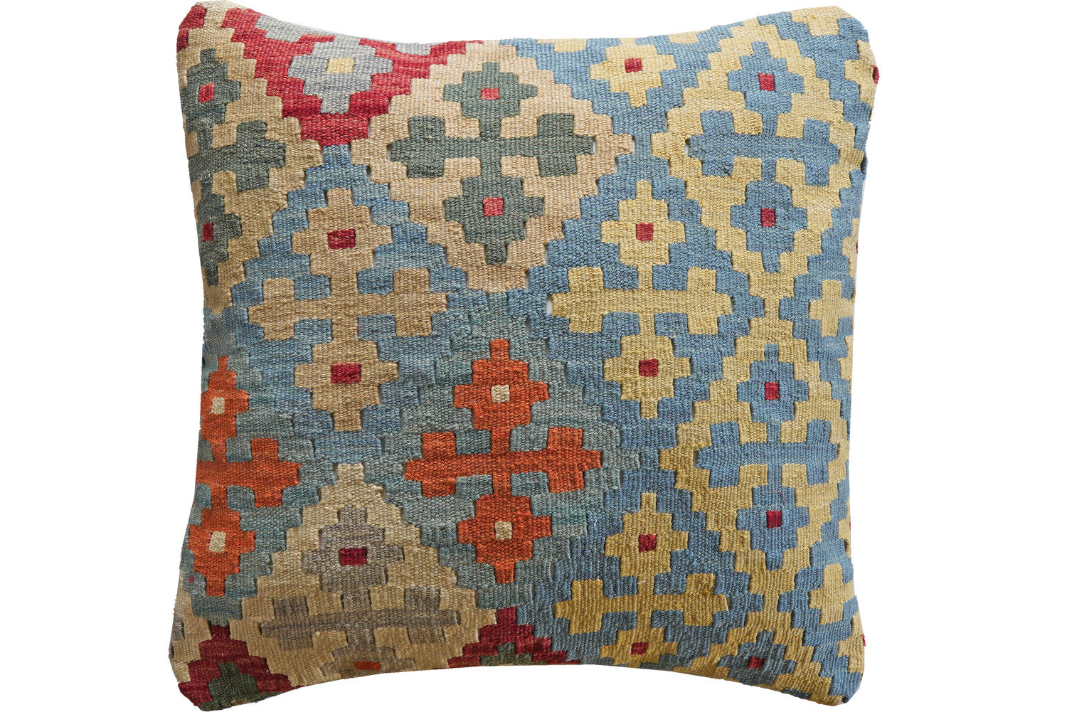KELIM-KISSEN Mehrfarbig 65/65 cm Schurwolle - Multicolor, Textil (65/65cm) - Looma