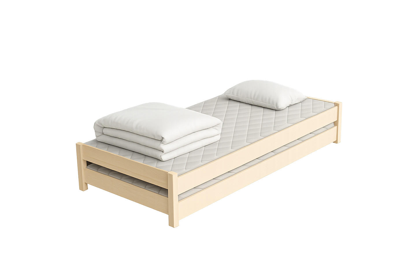 STAPELBETTEN 2-er Set Sendi 200x80 sonoma - Naturfarben, Holzwerkstoff - LUKDOM