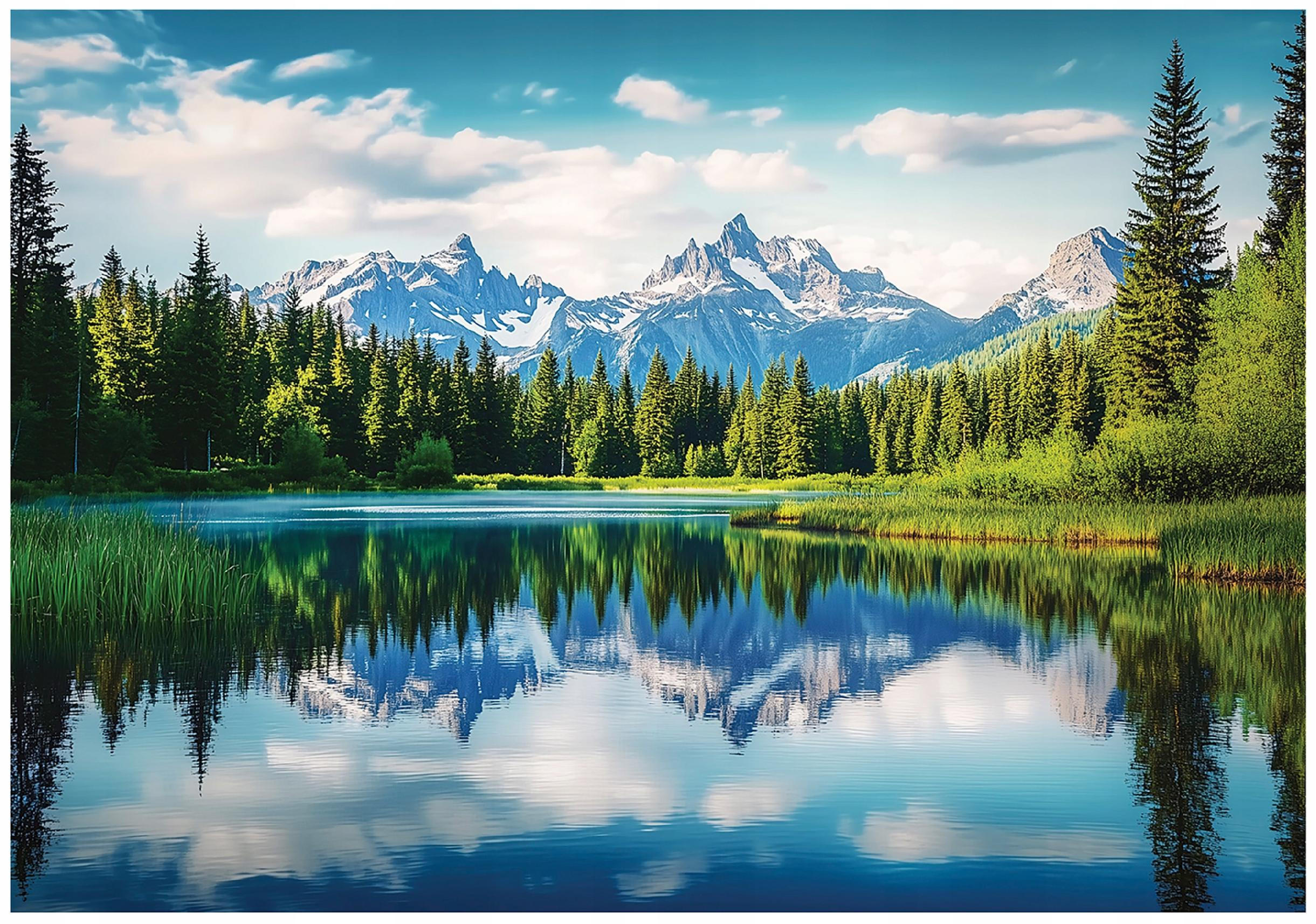 FOTOTAPETE 3D Effekt Berge Landschaft 300x210 - Multicolor, Papier (300/210cm) - Wallarena