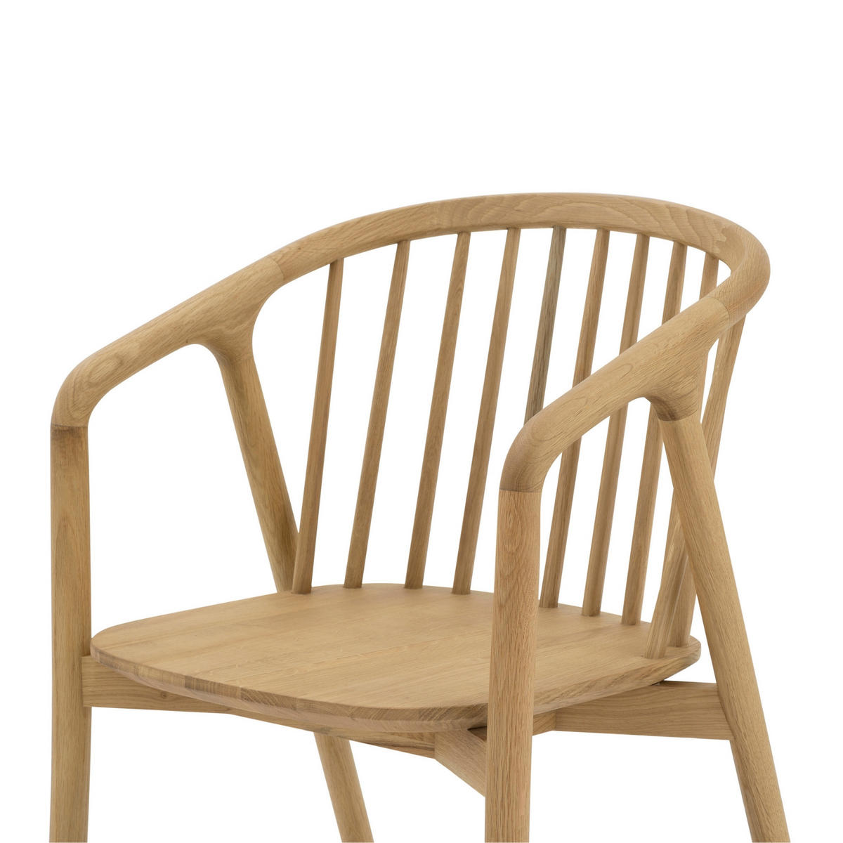 ESSZIMMERSTUHL Saga, Natur Eiche - Beige, Holz (54/80/55cm) - WOODEK