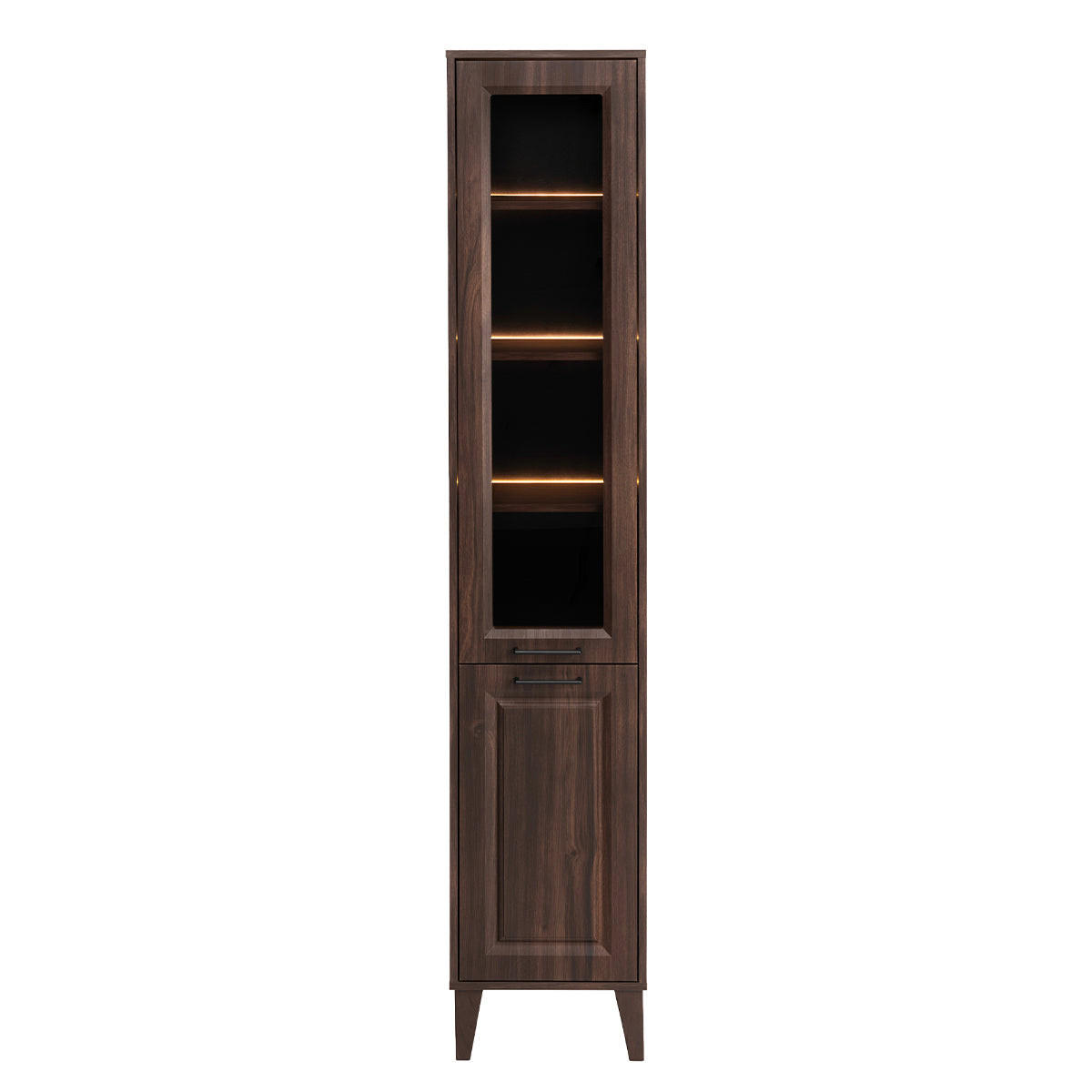 ZÁVESNÁ SKRINKA Moka Drevo - hnedá, kompozitné drevo (40/205/35cm) - Petits-meubles