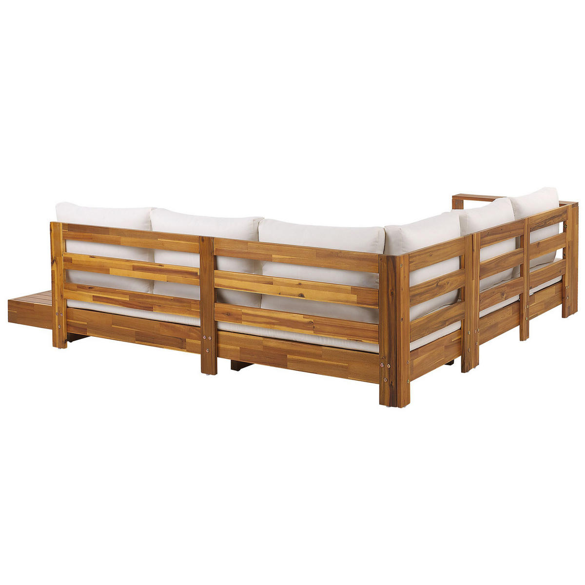 LOUNGE-SET 5-Sitzer hellbraun linksseitig Marettimo - Hellbraun, Holz - Beliani