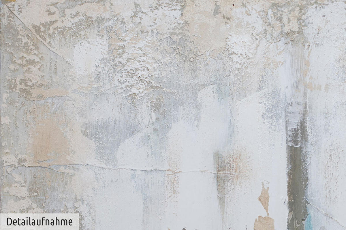 ACRYLBILD HANDGEMALT 80/80 cm - Blau/Grau, Holz/Textil (80/80cm) - KUNSTLOFT