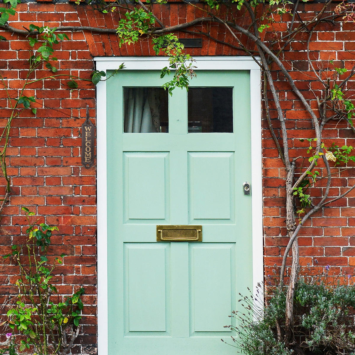 WELCOME Schild - Dunkelbraun, Metall (18/39.5/2cm) - Relaxdays