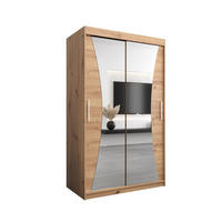 SCHWEBETÜRENSCHRANK 200/120/62 2-türig - Silberfarben/Eiche Artisan, Holz/Kunststoff (120/200/62cm) - Abiks Möbel