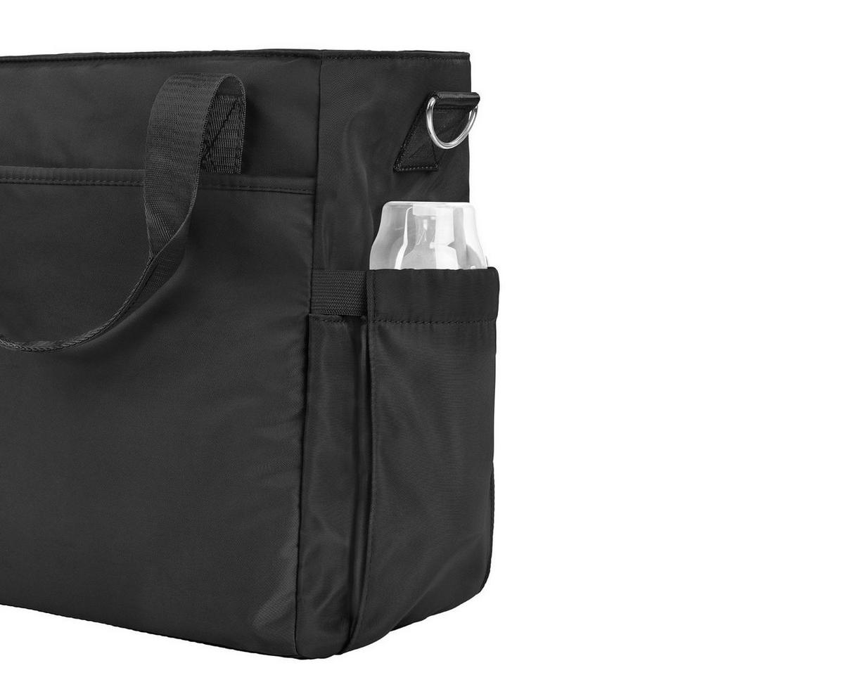WICKELTASCHE Brielle schwarz wasserfest, Kinderwagenclips, Wickelunterlage, Reißverschluss - Schwarz, Textil (5/30/40cm) - Kikka boo
