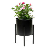 BLUMENSTÄNDER Metall Schwarz 21/21/32 cm - Schwarz, Metall (16.5/24/16.5cm) - DanDiBo