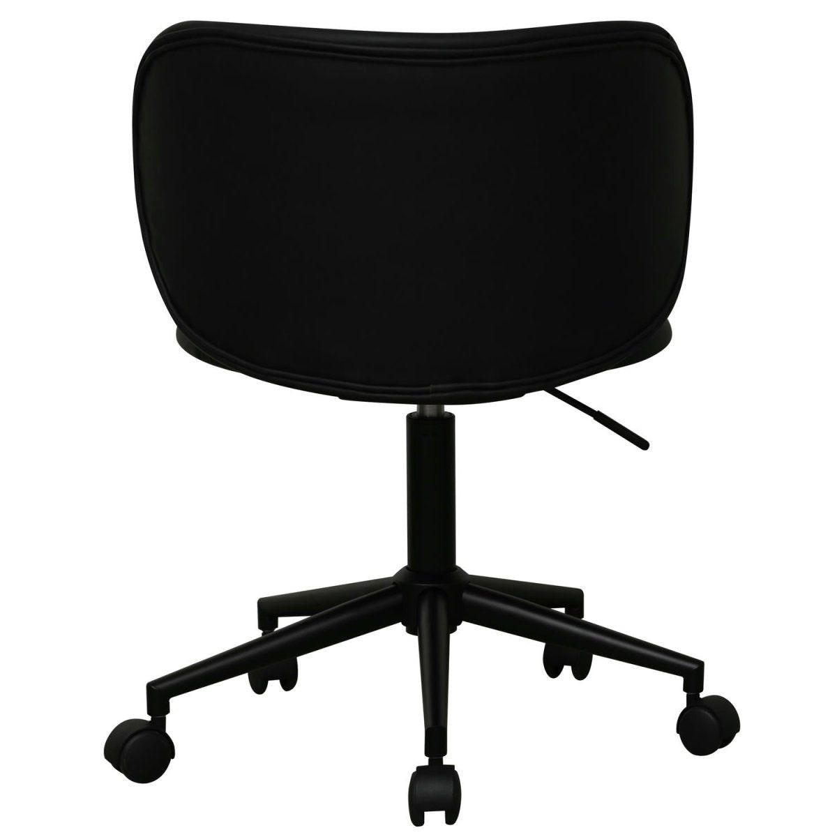 DREHSTUHL höhenverstellbar in Kunstleder Schwarz - Schwarz, Textil/Metall (57/71/56cm) - Furnhouse