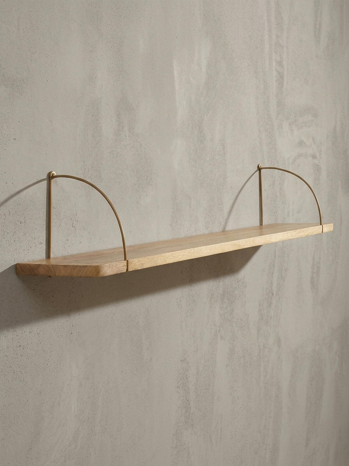 WANDREGAL TEVERE Mango Massivholz Eisen Industrial, Beige 100x22x25 cm - Beige, Holz/Metall (100/25/22cm) - KADIMA DESIGN