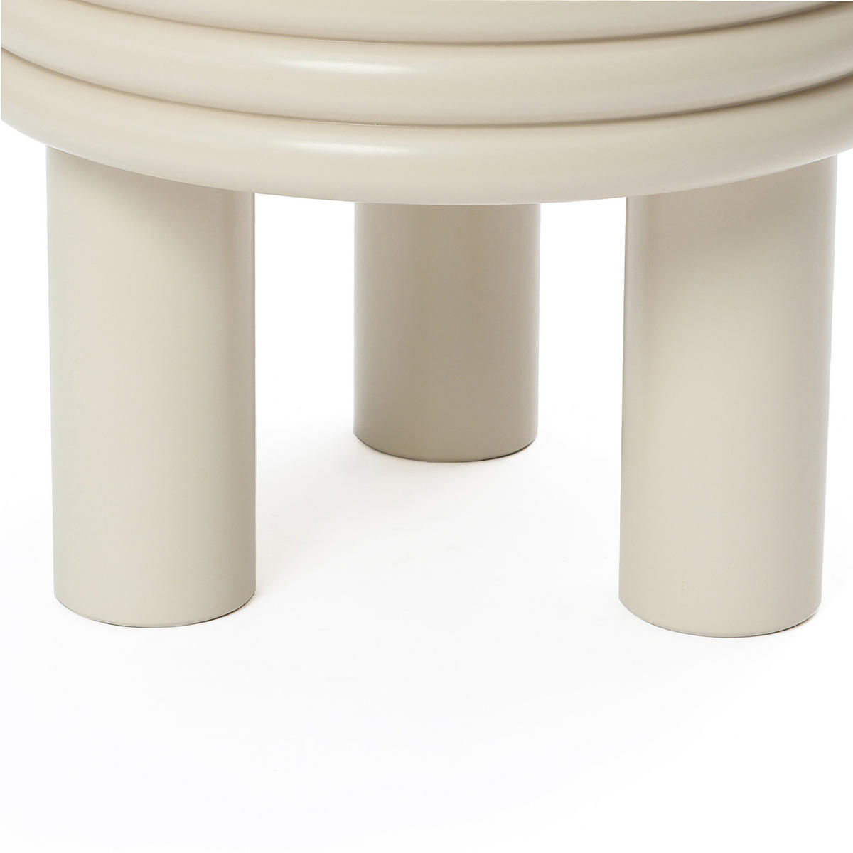 COUCHTISCH Rund, Elfenbein | Ø48 x H35 cm - Weiß, Holzwerkstoff (48/48/35cm) - Hometopia