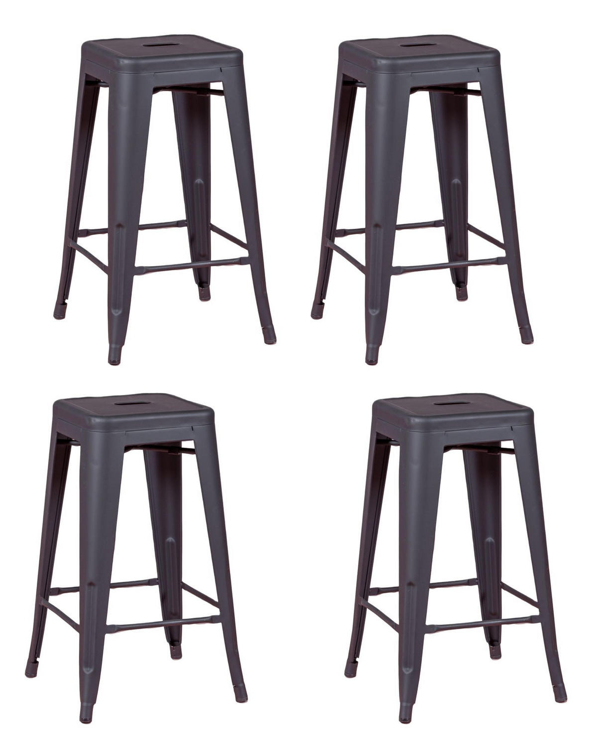 BARHOCKER-SET 4 Stück Metall Schwarz - Schwarz, Metall (41/68/41cm) - Nest Dream