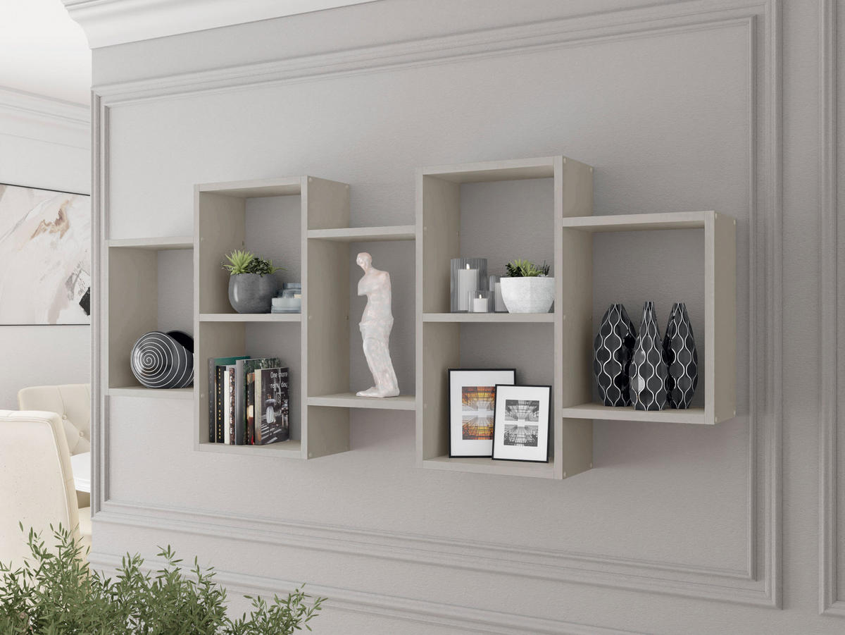 WANDREGAL Trio 001 - Kaschmir, Holzwerkstoff (161/65/18cm) - MIRJAN24