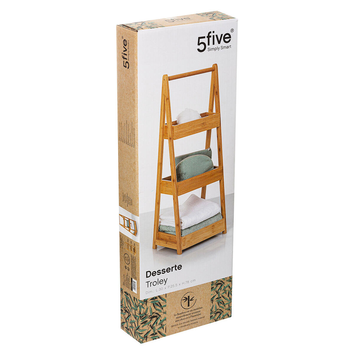 BADEZIMMERREGAL 3-stufig, Bambus, 78 cm - Braun, Holz (25.5/78/30cm) - 5five Simply Smart