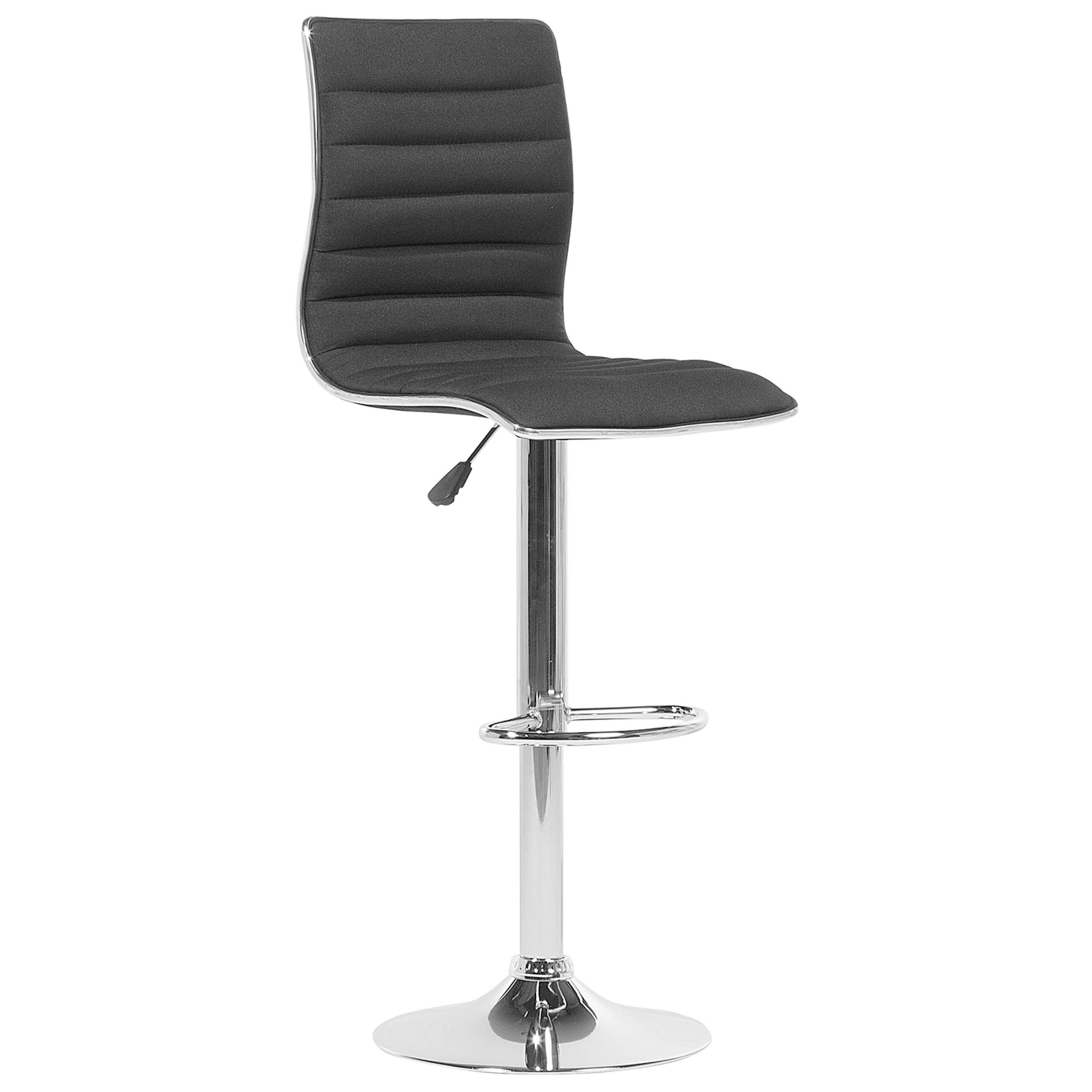 BARHOCKER 2er-Set Polsterbezug Schwarz Lucerne - Schwarz, Textil/Metall (40/116/39cm) - Beliani