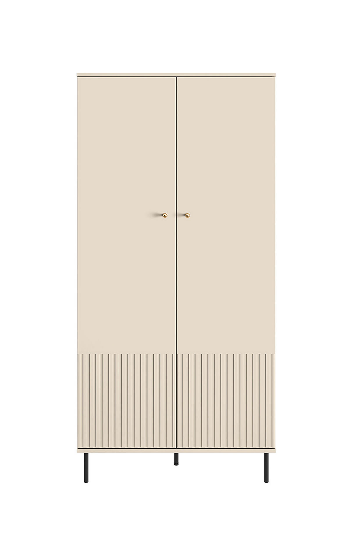 KLEIDERSCHRANK Sophie kaschmir matt 92 / 53 / 190cm - Kaschmir/Beige, Holz/Holzwerkstoff (92/190/53cm) - Feldmann-Wohnen