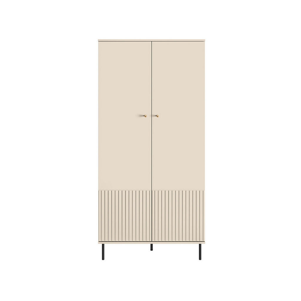 Thumbnail - Feldmann-Wohnen Kleiderschrank, Beige, Holz, Rechteckig, 92x190x53 cm, Schlafzimmer, Kleiderschränke, Drehtürenschränke