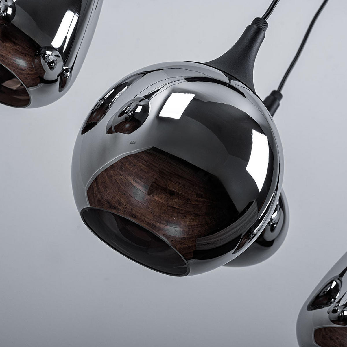 HÄNGELEUCHTE Metall Rauchoptik Grau - Grau, Glas (115/34/150cm)