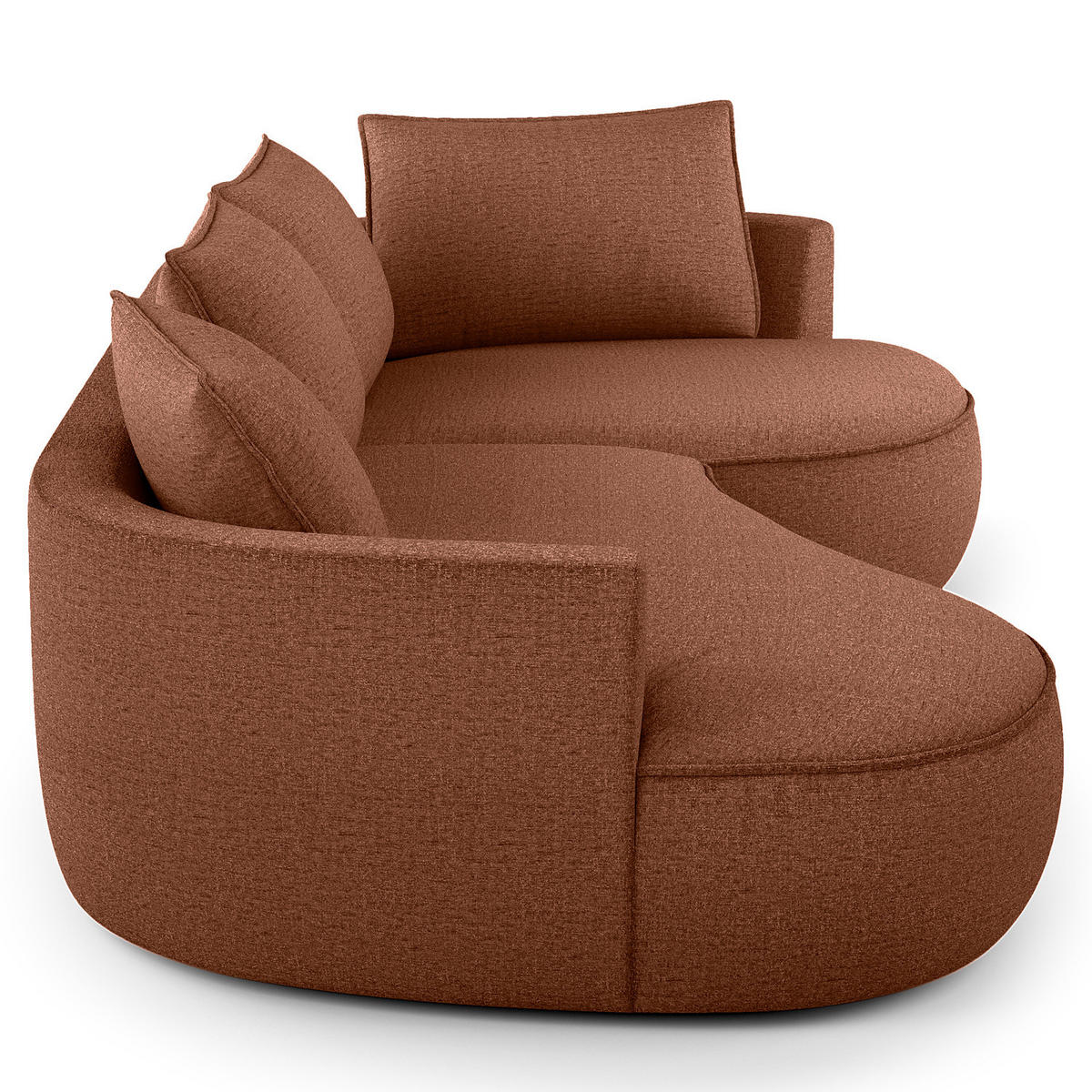 BIGSOFA - Beige/Schwarz, Kunststoff/Textil (322/82/154cm) - home24