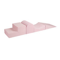SCHAUMSTOFF-BAUSTEINE für Kinder, Samt, Puderrosa - Hellrosa, Textil (195/30/195cm) - MeowBaby