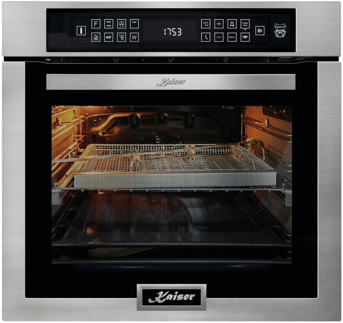 ELEKTROBACKOFEN 60 cm EH 6306 N R+ KCT 6105 FI Induktionskochfeld 60 cm - Silberfarben, Metall (59.4/59.4/57.5cm) - Kaiser Küchengeräte