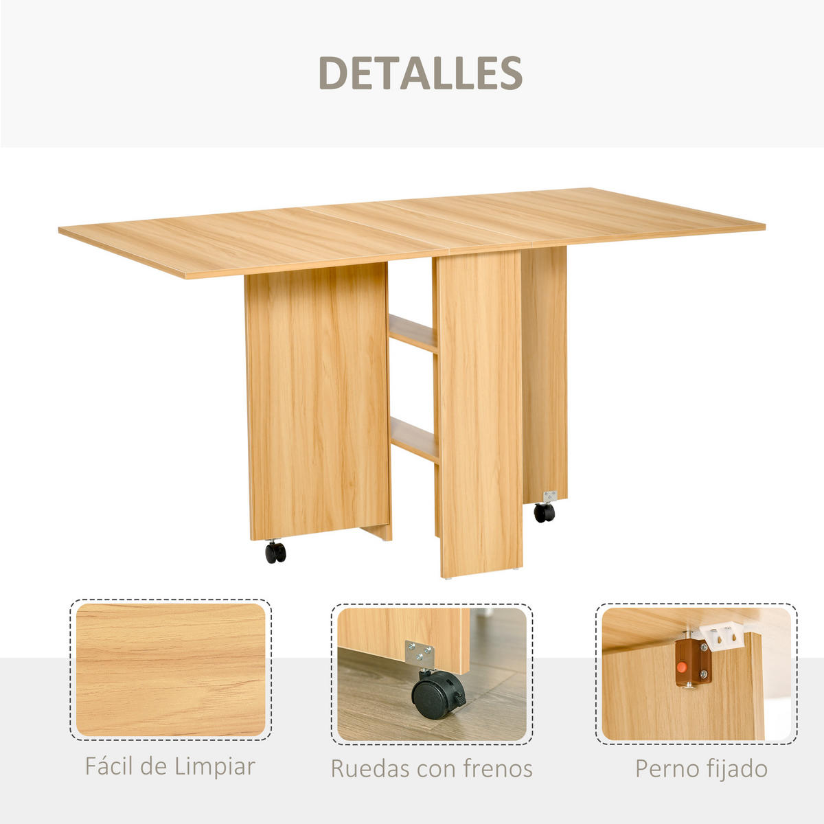 ESSTISCH Naturholz 1 Stück - Beige, Kunststoff (140/80/74cm) - GiPP