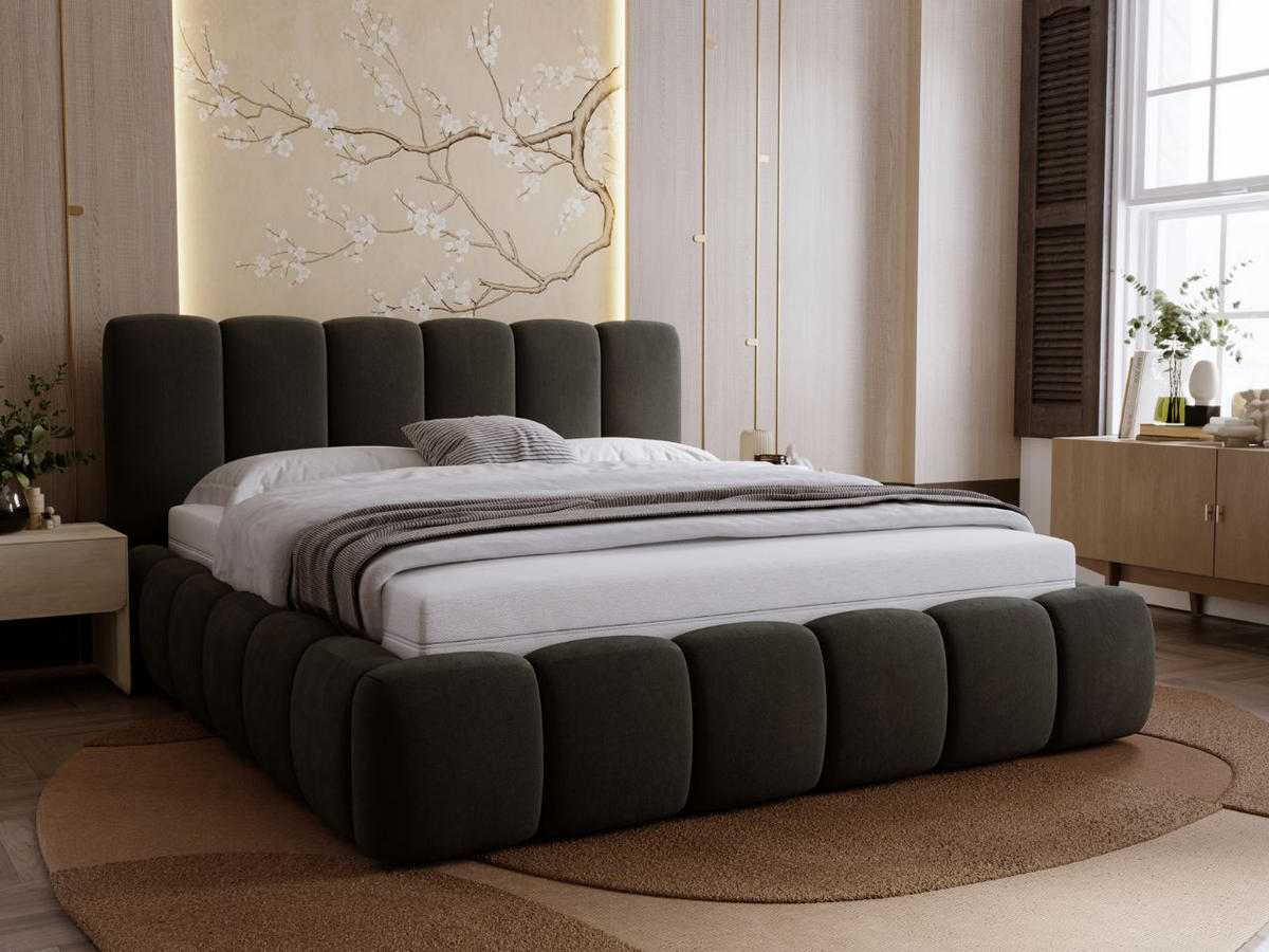 POLSTERBETT Royal 160x200 Dunkelgrau - Grau, Textil (160/200cm) - Graingold