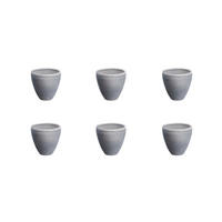 BECHER Stone 150ml - 6er-Set - Mondgrau - Grau, Keramik (0.15L) - Björn