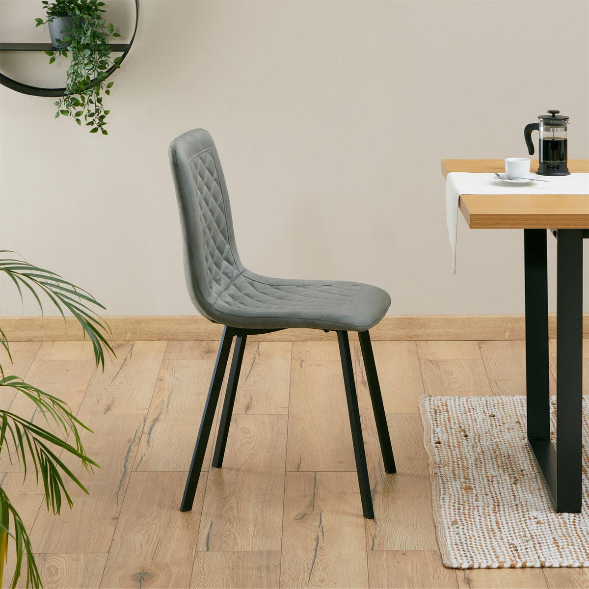 ESSZIMMERSTUHL TERNI 4ER-SET - Grün, Textil (44/88/54cm) - CARO-Möbel