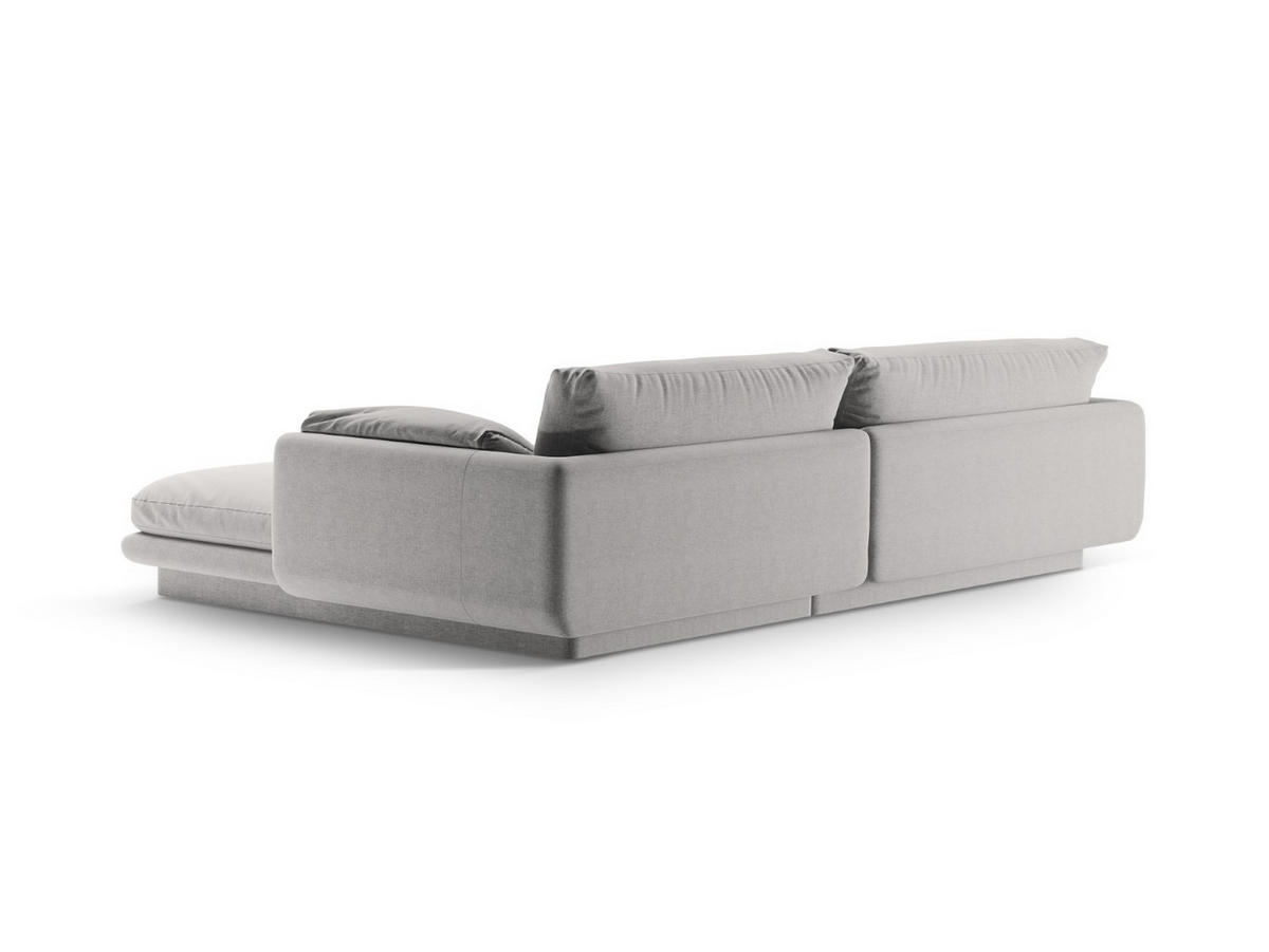 ECKSOFA links Torino aus strukturiertem Stoff hellgrau 4 Sitzplätze - Hellgrau, Textil (170/250cm) - Micadoni