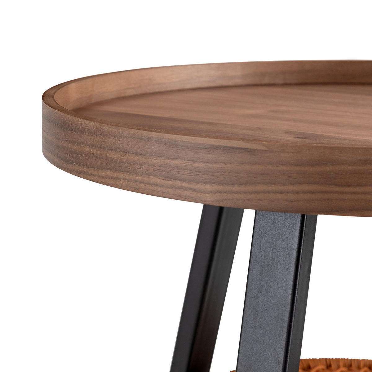 BEISTELLTISCH - Holzwerkstoff / Kunststoff / Metall - Walnussfarben, Holzwerkstoff/Kunststoff (50/50/55cm) - home24