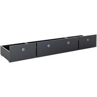 ROLLSCHUBKÄSTEN Alessio 3er-Set - Anthrazit, Holzwerkstoff (196/29/46cm) - arthur berndt