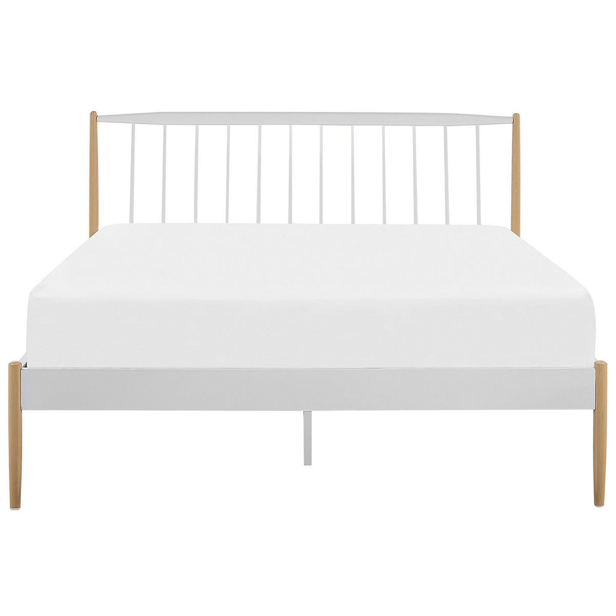 METALLBETT 140/200cm Weiß Maurs - Weiß, Metall (140/200cm) - Beliani