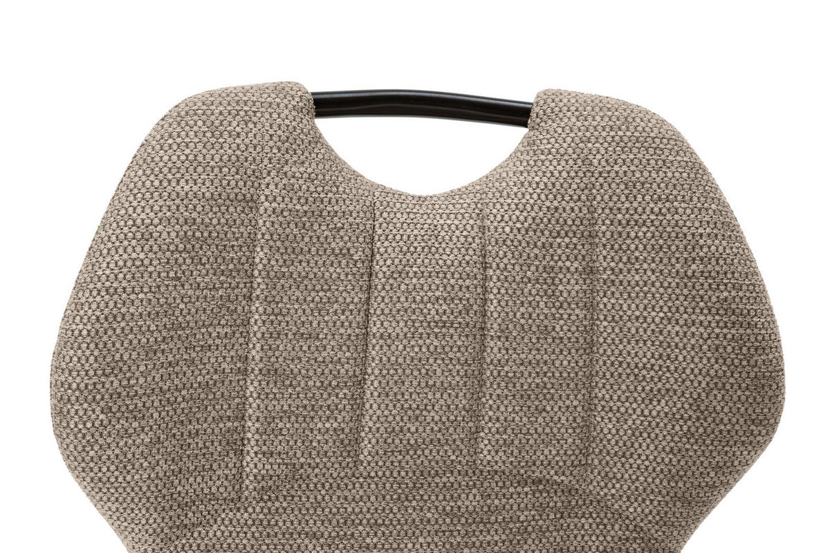 BARHOCKER (Set aus 2) aus Stoff mit schwarzen Metallbeinen - muli 48/51/65 cm - Braun, Textil (51/65/48cm) - Calicosy