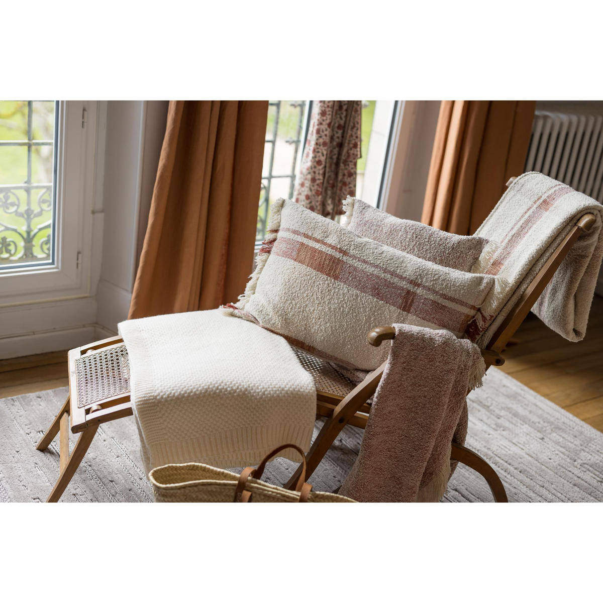 JACQUARD-DECKE Jane multico siena 130 x 160 cm - Dunkelorange, Textil (130/160cm) - Vivaraise