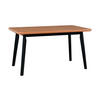 ESSTISCH Oslo 7, 140-180/80 cm, eiche - Wildeiche/Schwarz, Holz (80/140/75cm) - Leaf Design