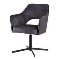 DREHBARER ARMLEHNENSTUHL - Schwarz, Kunststoff/Textil (64/85/61cm) - home24