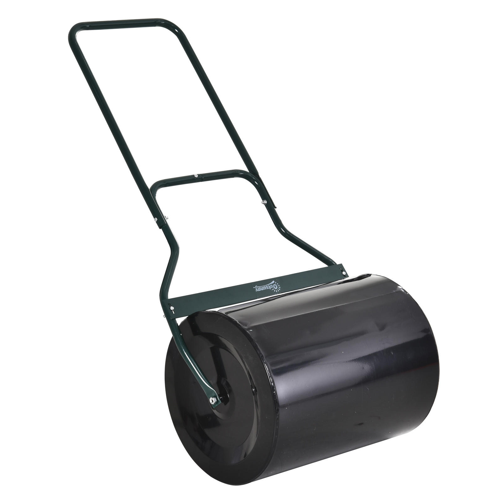 RASENWALZE mit U-Griff, Gartenwalze, Gartenrolle, 40 cm Durchmesser, Metall, Schwarz - Multicolor, Metall (40/123/57cm) - Outsunny