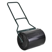 RASENWALZE mit U-Griff, Gartenwalze, Gartenrolle, 40 cm Durchmesser, Metall, Schwarz - Multicolor, Metall (40/123/57cm) - Outsunny