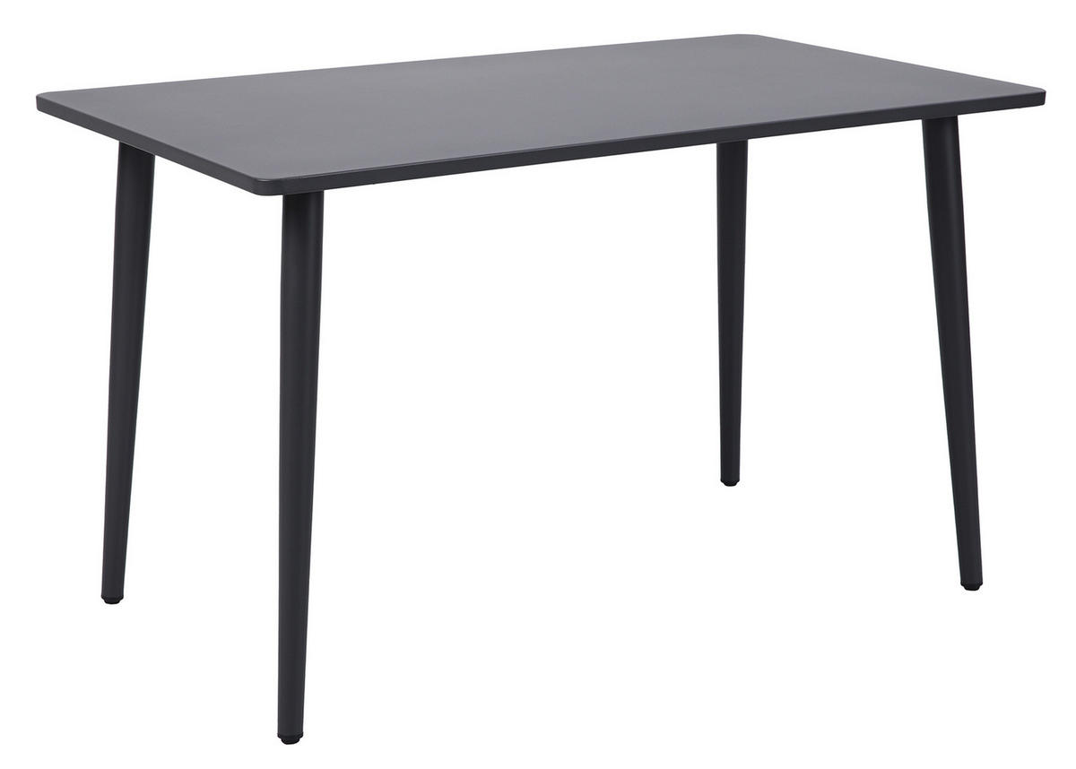 GARTENTISCH Rotherham - aus Stahl, Oberfläche dunkelgrau pulverbeschichtet 70x120x72 cm - Schwarz, Metall (120/70/72cm) - TPFGarden