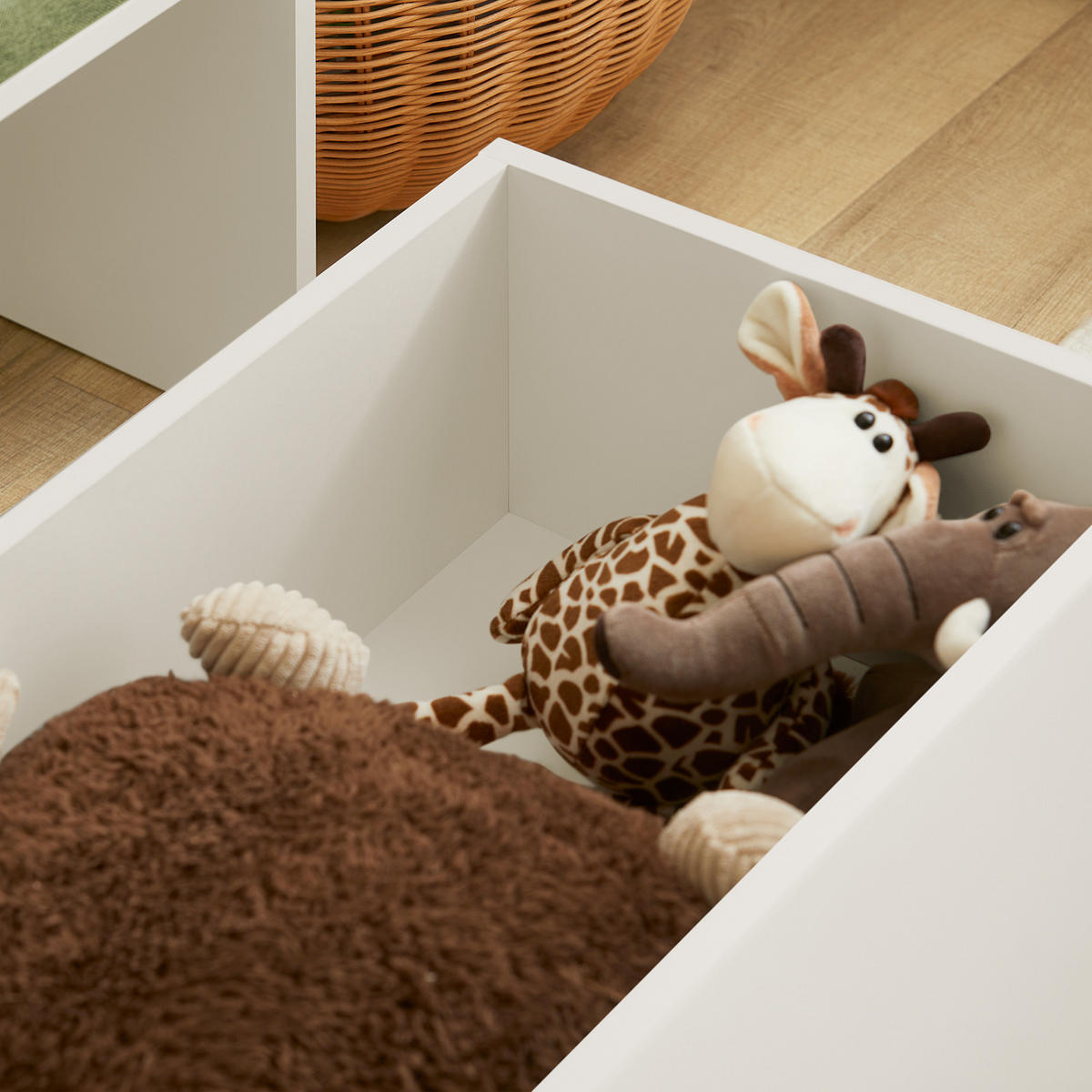 KINDER-SPIELZEUGTRUHE Weiß - Weiß/Grün, Holzwerkstoff (60/35/34cm) - SoBuy