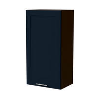 HÄNGESCHRANK Oslo W4/50 Lava / Indigo Matt 50 / 32,5 / 96cm - Dunkelgrau/Dunkelblau, Holz/Holzwerkstoff (50/96/32.5cm) - Feldmann-Wohnen
