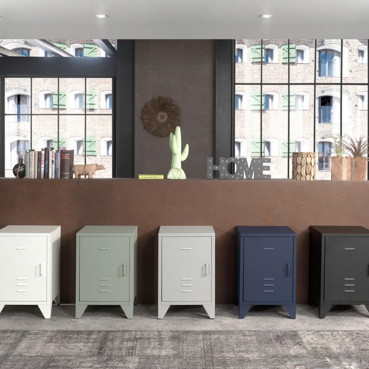 METALL-NACHTTISCH - ATTICORA - color_white - Weiß, Metall (40/60/40cm) - Drawer